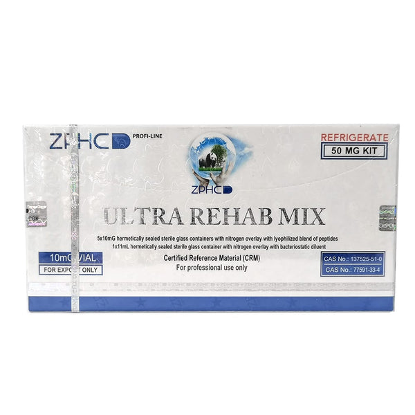 Zphc Ultra Rehab Mix 50 mg BPC-157 5 mg + TB-500 5 mg 5 vials × 10 mg